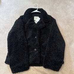 Black Hollister Sherpa Coat