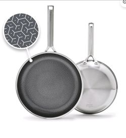 GreenPan Apex 2-Piece Hybrid Stainless Steel Fry Pan Set, 10" & 12" $59.99