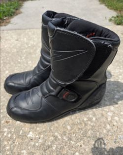 Alpinestar Black Leather Motorcycle Riding Boots
