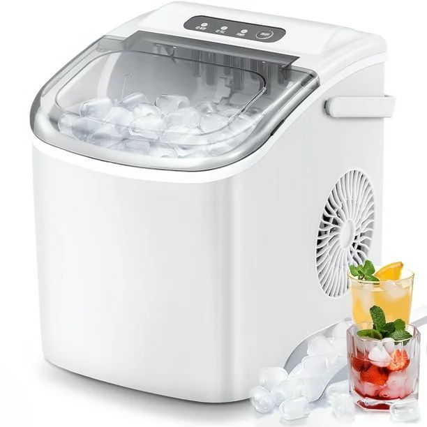 Kismile Countertop Ice Maker Portable Ice Machine with Handle,  Self-Cleaning Ice Makers, 26Lbs/24H, 9 Ice Cubes Ready in 6 Mins for Sale  in Hillsboro Beach, FL - OfferUp