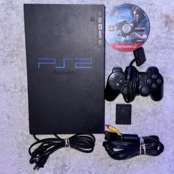 SONY PLAYSTATION 2 PS2 CONSOLE WITH VIDEO GAME & CONTROLLER