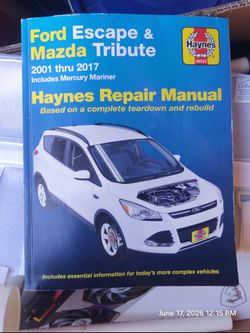 Haynes Repair Manual Ford Escape & Mazda Tribute $20