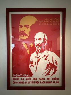 Vietnamese Propaganda Poster Framed 1/3