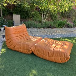 Togo Style Fireside Chair with Foot Stool