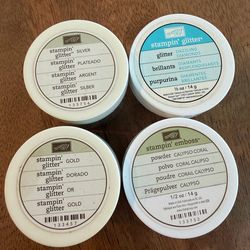 Stampin up glitter and calypso powder