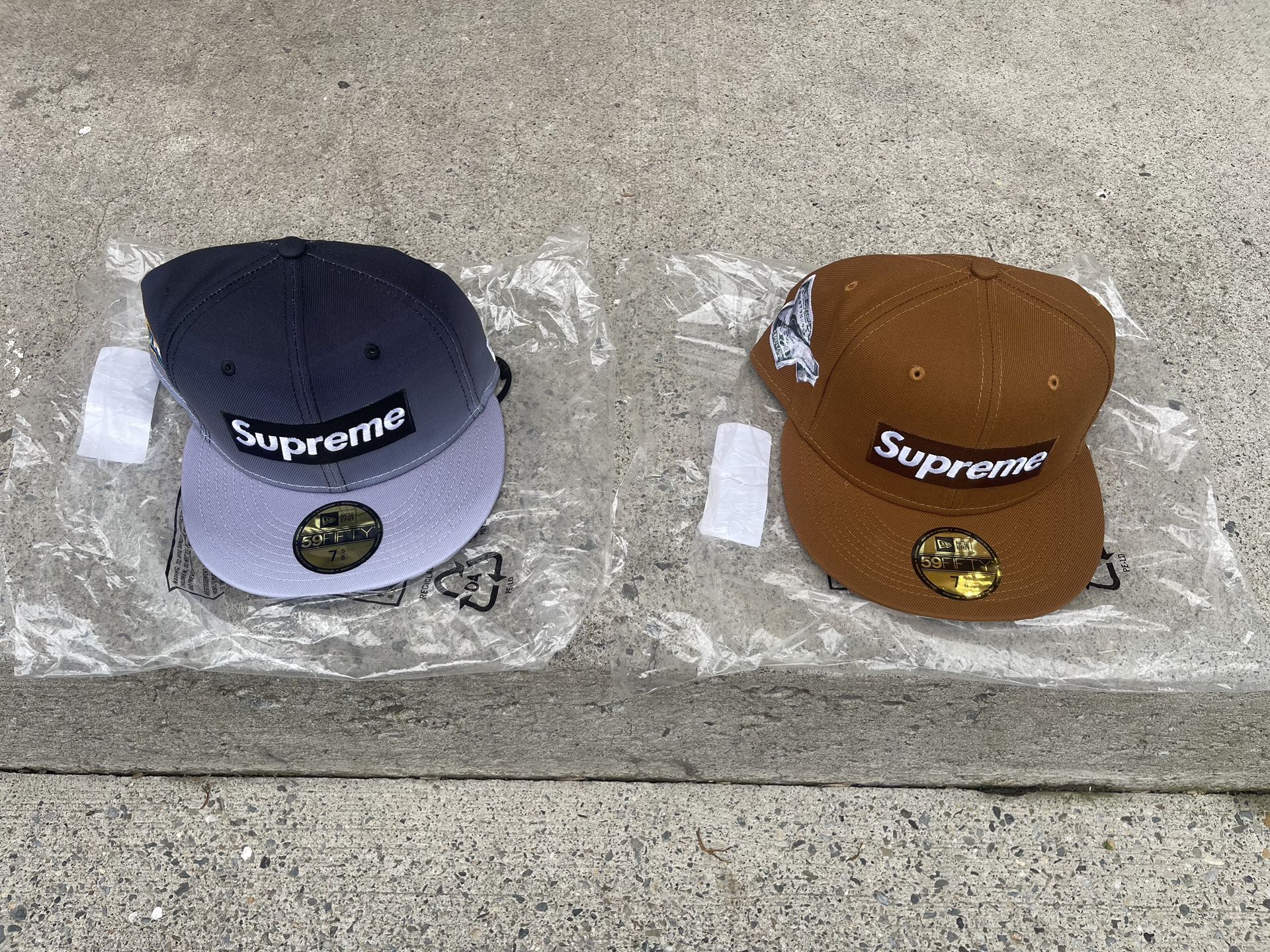 Supreme New Era Fitted Hats 7 5/8 