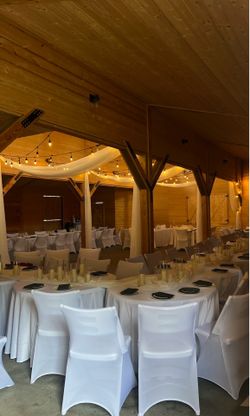 White chair covers