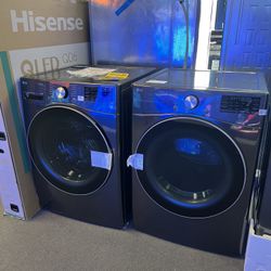 LG BLACK WASHER AND DRYER SET
