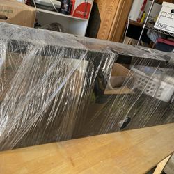 Entertainment Center/ T.V. Stand With Glass Shelves