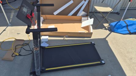UREVO Treadmill with Standing Desk Workstation, Walking Pad Treadmills for Home Office