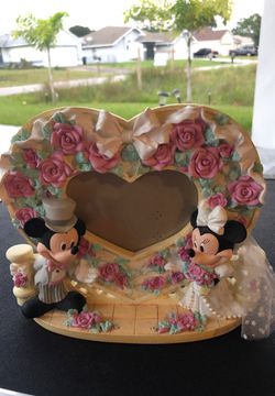 Wedding Mickey heart picture frame. Used