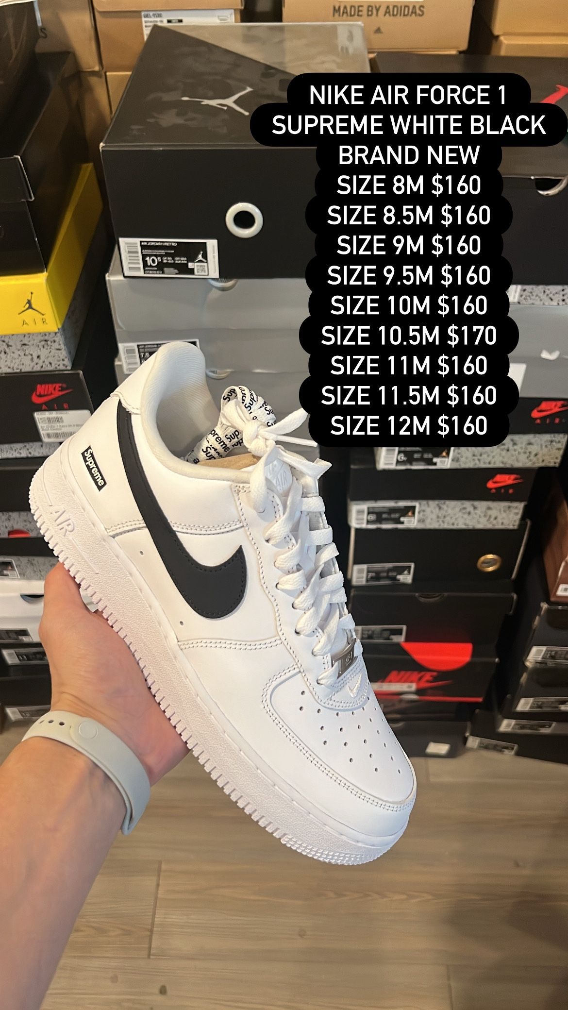 Supreme White Air Force 1