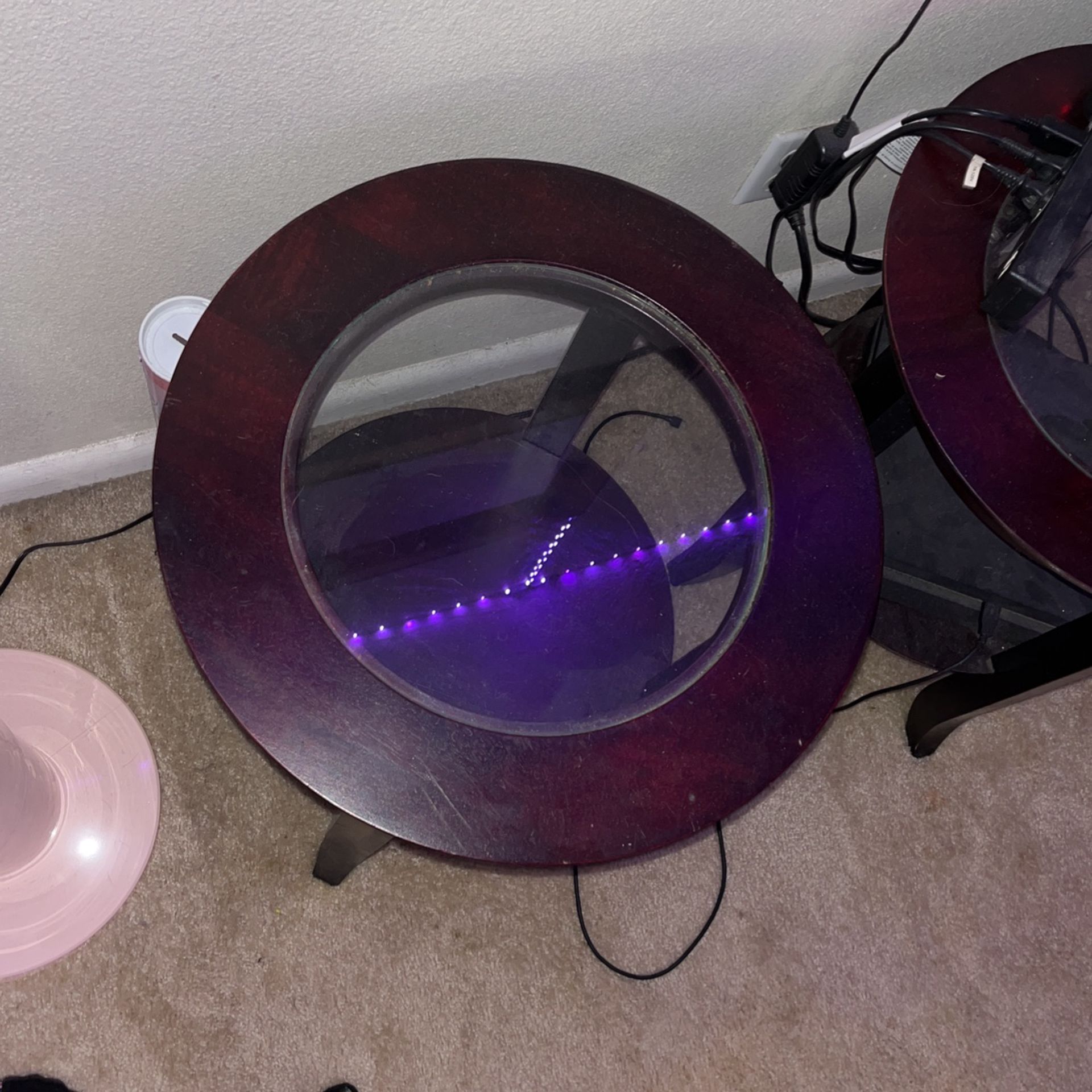 2 Glass End Table