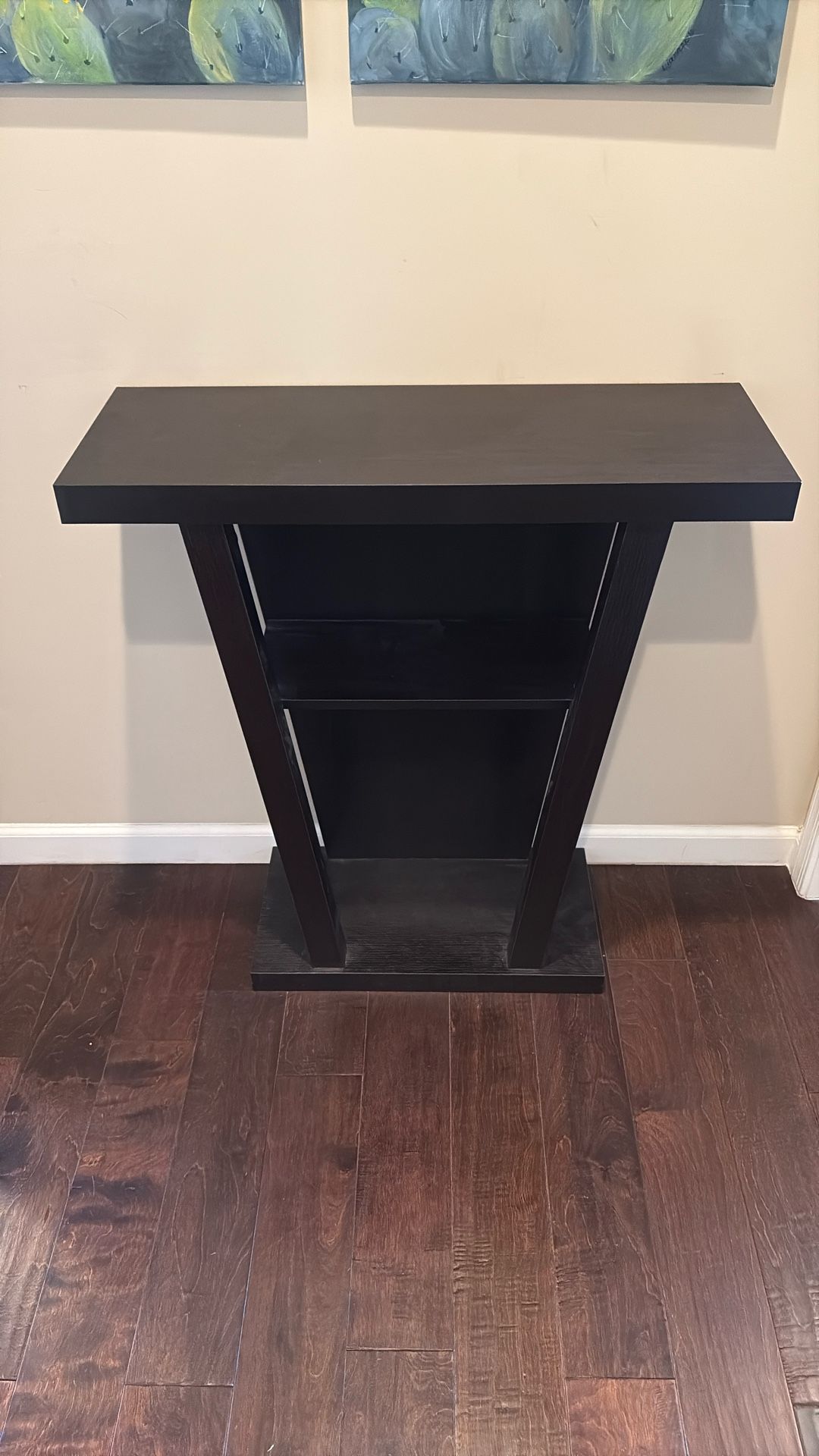Dark Brown End Sideway Hallway Console Storage Decoration Table