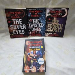 Five Nights At Freddy's Paper Back Books All For $35 Plus Figure Toy $5