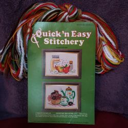 Reduced! Quick 'n Easy Stitchery #210 Popcorn and Donuts