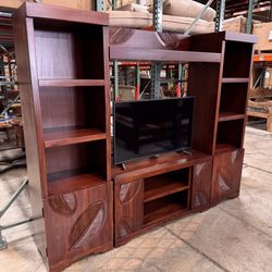 Solid Mahogany Media Center - Leaf