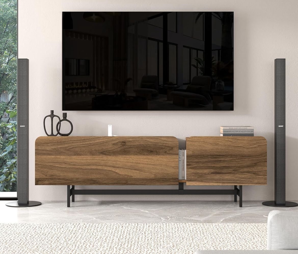 Modern TV Stand Entertainment Center for 65+ inch tv, 72 inch TV Stand with Storage for 80 inch TV