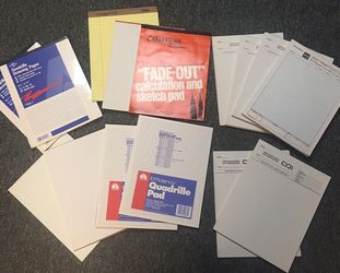 HUGE lot of different types of paper. Graph, lined, calculations, etc