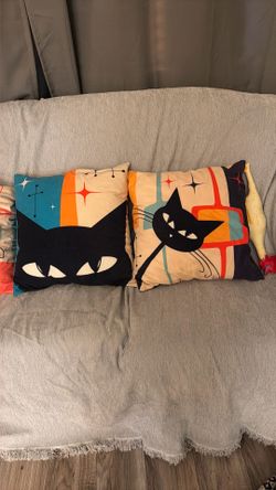 Atomic Cat pillows