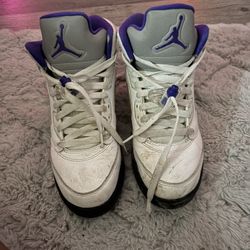 Jordan 5 Purple And White Size 5