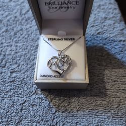 Sterling Silver Heart-shaped Necklace