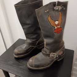 Harley Davidson Leather Biker boots