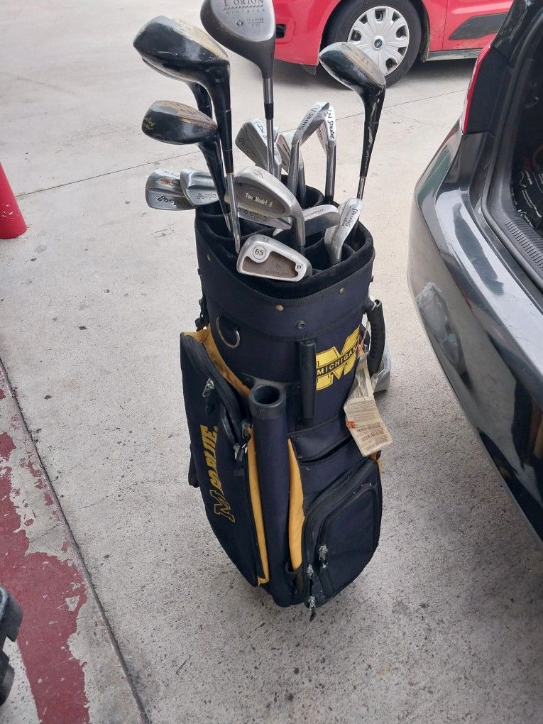 Golf Clubs and bag