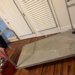 heavy-duty steel U-boat platform utility cart. 