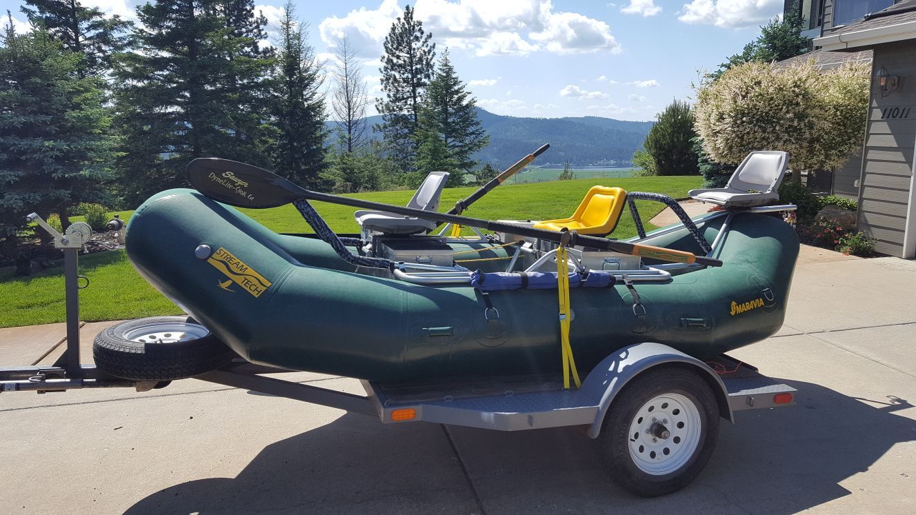 Streamtech green drake fishing raft