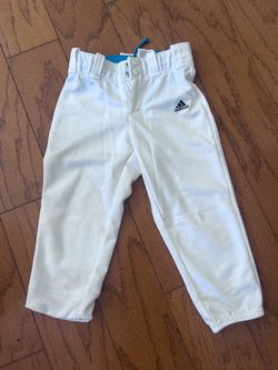 Kid’s white Adidas baseball pants