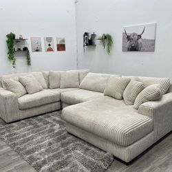 Sectional Couch Corduroy - Free Delivery 