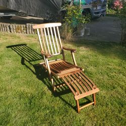 Classic Teak Steamer Recliner Deck Chair