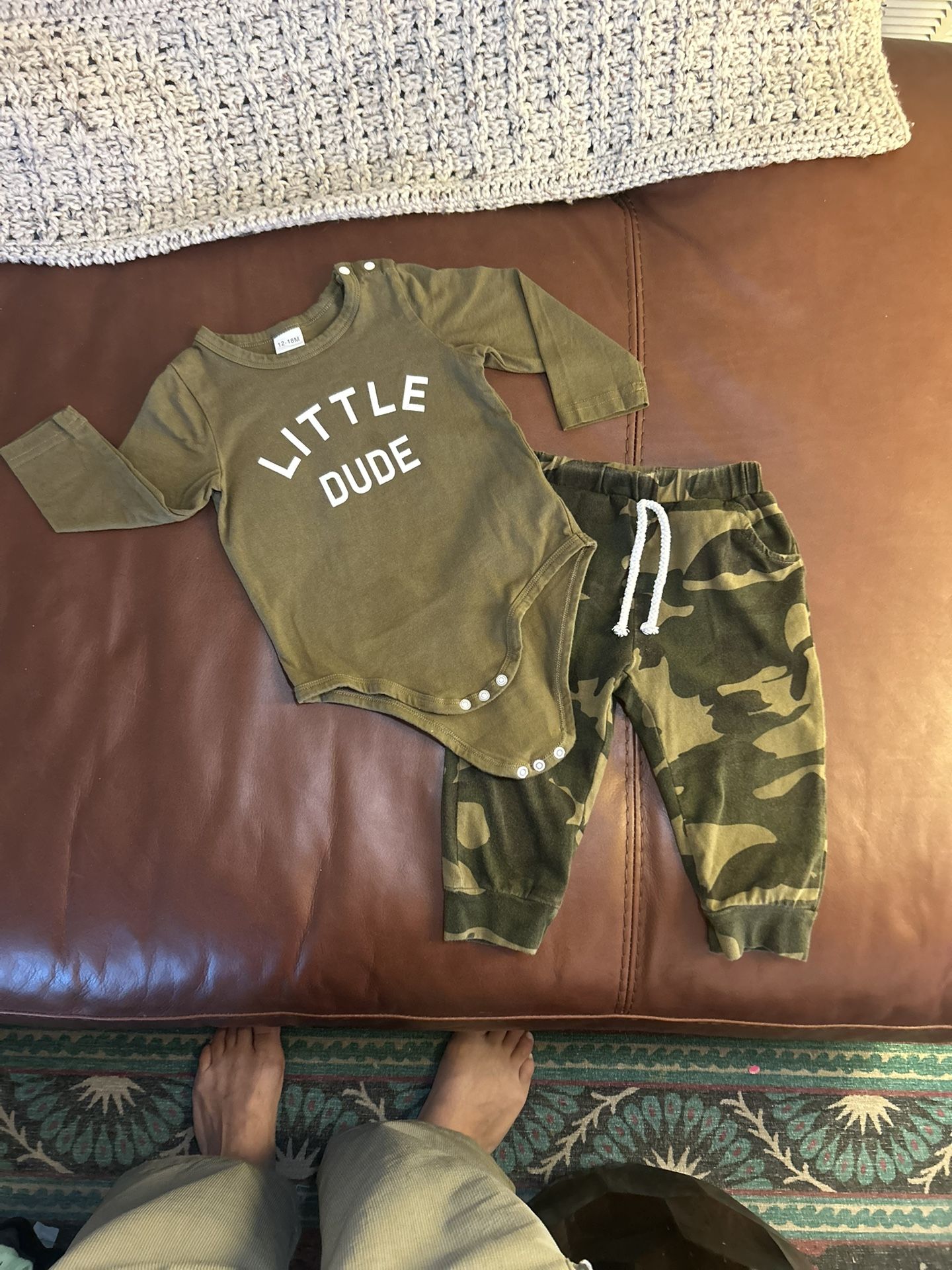 Toddler - Romper Camouflage Pants Clothing Set