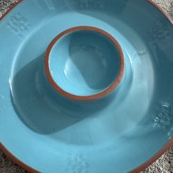 Ceramic Chip And Dip Platter 