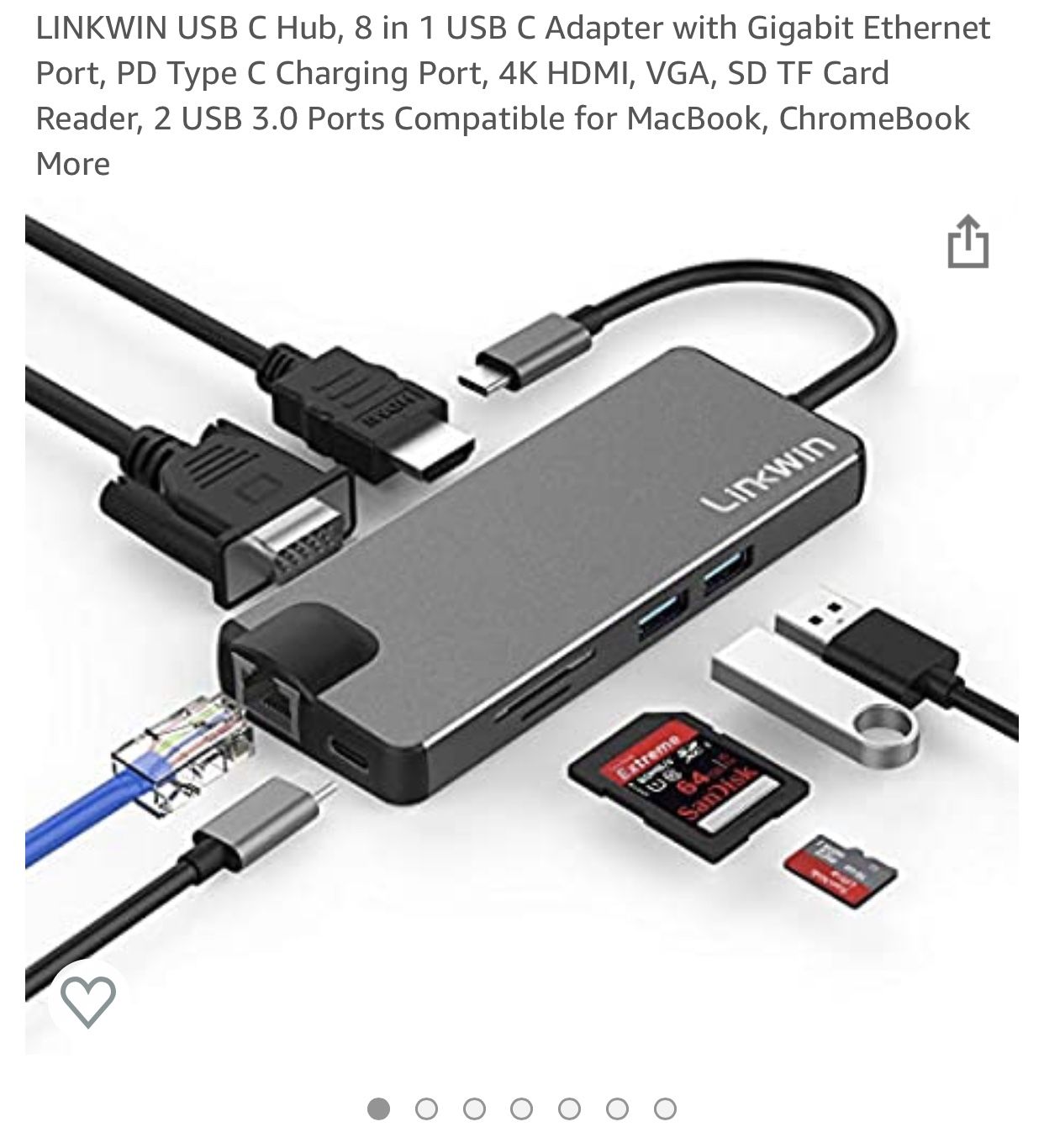 Brand new LINKWIN hub, 8 in 1 USB-C adapter