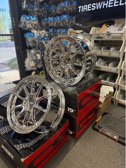 4 Staggered ESR CS12 19x8.5 & 19x9.5 5x114.3 +35 19" inch Vacuum Chrome Wheels