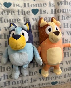 (2) Bluey Stuffed Animal Talking Sound Effects Plush, 13” Soft Musical Toys, Singing Toy with 9 Different Phrases, Toddler Toys 3-4 for Kids