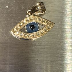 MOTHER’S DAY SPECIAL! NEW SOLID 14k GOLD EVIL EYE CHARM PENDANT
