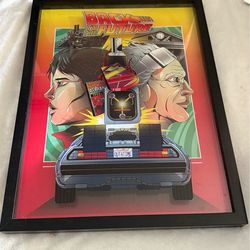 Back to the Future Framed shadow box– Movie Poster Decor
