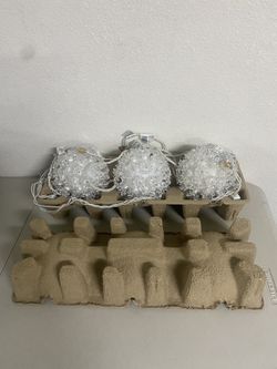 NEW SEALED GE 3 PACK SPHERES Christmas Lights 50 LEDS Each Globe 5.5" Warm White