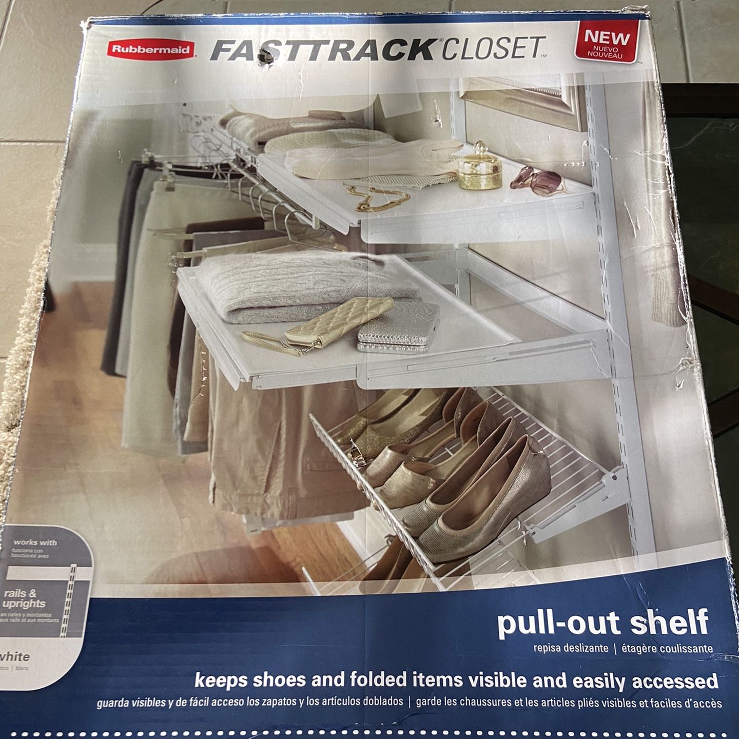 Rubbermaid FastTrack 23.636 in x 3.427 in x 18.02 in White Plastic Shelf Unit for Sale in Lake Clarke FL OfferUp