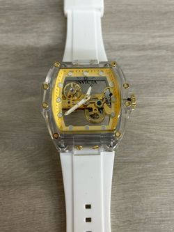 Invicta S1 Rally Diablo Mechanical Skeleton Watch 47.5mm 44361 White (PO1020656)