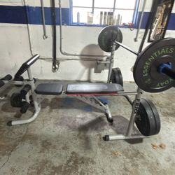 Weight Bench with Preacher Curl, Leg Developer, Chest & Shoulder Rack
