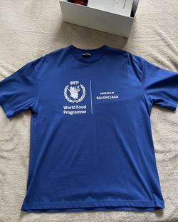 Balenciaga World Food Programme Blue T-Shirt (Retail $525).