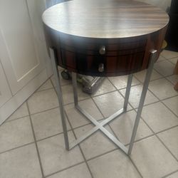 Zebra Wood End Table