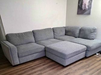 Grey sectional couch