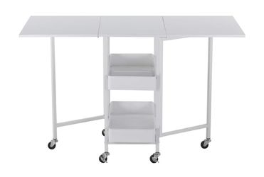 Micheals White Table Rolling Cart