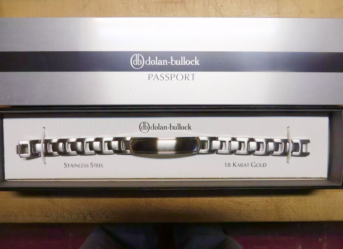 New 18K Yellow Gold & Stainless Steel Bracelet by Dolan Bullock