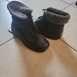 Women's Rieker Boots Leather Black 